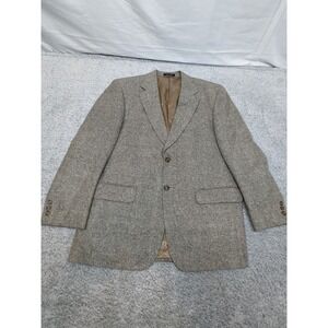 Vintage Bert Pulitzer 100% Silk Blazer Men's 40R Beige Textured 90s‎ Y2K Jacket